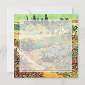 Einladungen. Blühender Garten mit Pfad Einladung (Vorderseite)