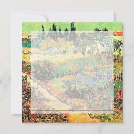 Einladungen. Blühender Garten mit Pfad Einladung