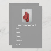 Einladungen, Boxhandschuhe Einladung (Vorne/Hinten)