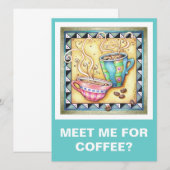 EINLADUNGEN - COOLE BOHNEN! KAFFEE-KUNST (Vorne/Hinten)