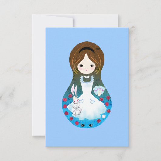 Einladungen der Alice im Wunderland (Vorderseite)