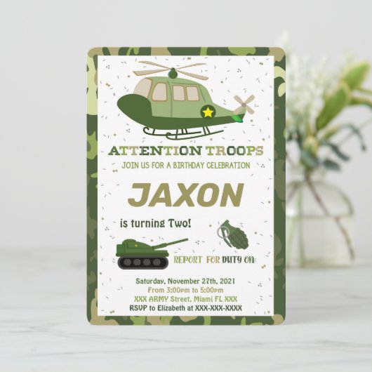 Einladungen der Armee (Stehend Vorderseite)