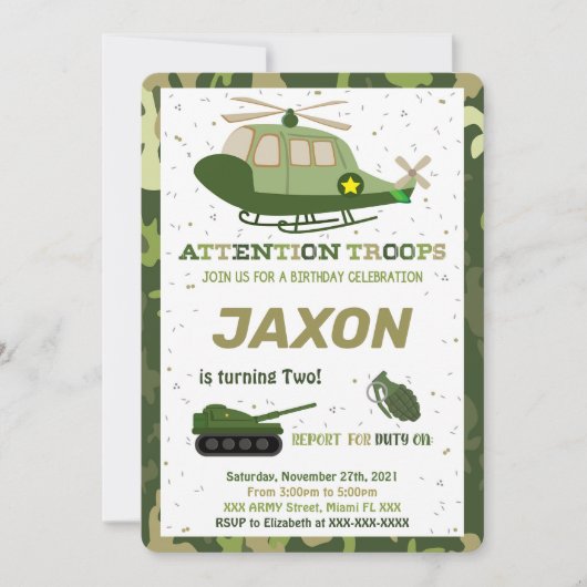 Einladungen der Armee (Vorderseite)