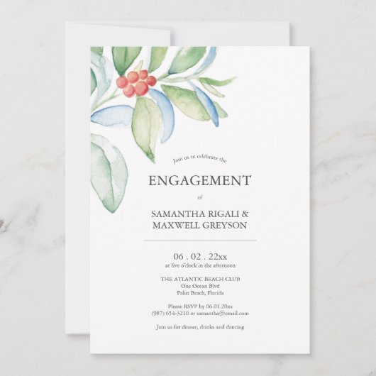 Einladungen der Einsatzpartei Feierliche Grünfläch (Vorderseite)