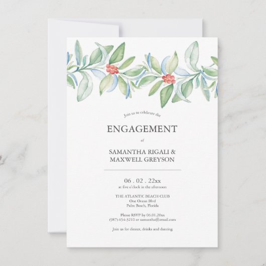 Einladungen der Einsatzpartei Weihnachtsgrün (Vorderseite)