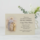 Einladungen der Ersten Heiligen Kommunion durch Mä (Stehend Vorderseite)
