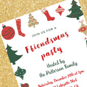 Einladungen der Freundinnen Niedliche Weihnachtsbä