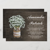 Einladungen der Gipskraut Burlap-Gruppe (Vorne/Hinten)