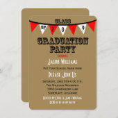 Einladungen der Graduierungspartei Rote Flaggen (Vorne/Hinten)