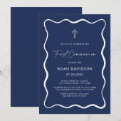 Einladungen der Marinegemeinschaft Blue Wavy (Vorne/Hinten)