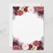 Einladungen der Marsala Peony Boho (Rückseite)