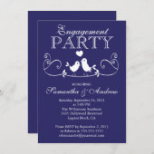 Einladungen der modernen Liebesvögel (Vorne/Hinten)