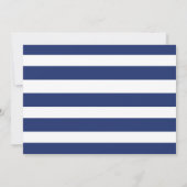 Einladungen der Nautical Navy Stripe Bat Mitzvah (Rückseite)