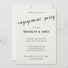 Einladungen der schwarzen und weißen Engagement-Pa