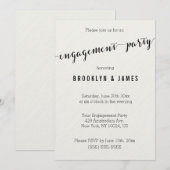 Einladungen der schwarzen und weißen Engagement-Pa (Vorne/Hinten)