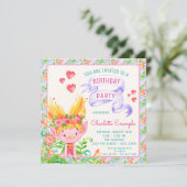 Einladungen der Troll Birthday Party (Stehend Vorderseite)