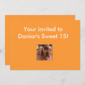 Einladungen des Bonbons 15-16 (Vorne/Hinten)