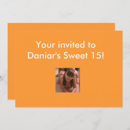 Einladungen des Bonbons 15-16 (Vorne/Hinten)