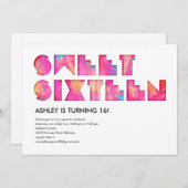 Einladungen des elektrisches Glühen-Bonbon-16 (Vorne/Hinten)