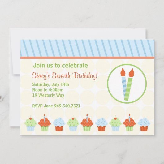 Einladungen des Kindergeburtstags (Vorderseite)