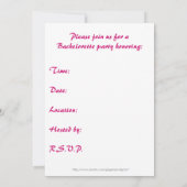 Einladungen des Personalisierten Junggeselinnen-Ab (Rückseite)