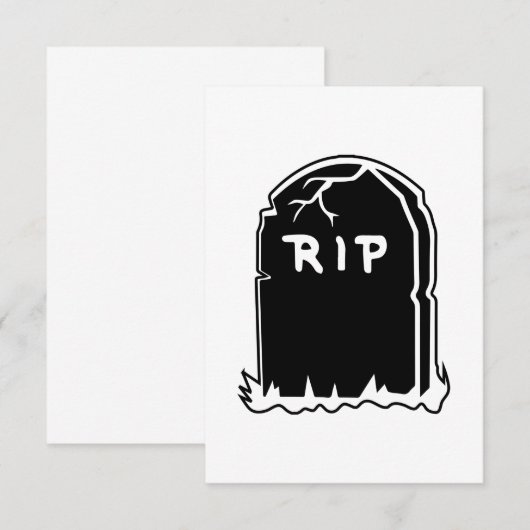 Einladungen des RIP Grabstein (Vorne/Hinten)