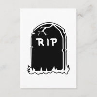 Einladungen des RIP Grabstein