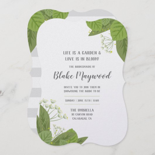 Einladungen | Dusche | Herb Blooms (Vorne/Hinten)