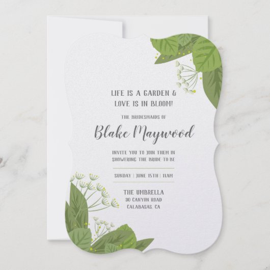 Einladungen | Dusche | Herb Blooms (Vorderseite)