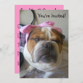 Einladungen Englisch Bulldog Geburtstag oder irgen (Vorne/Hinten)
