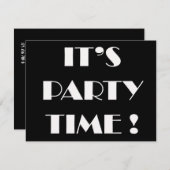 Einladungen "es ist Partyzeit" - fertigen Sie (Vorne/Hinten)