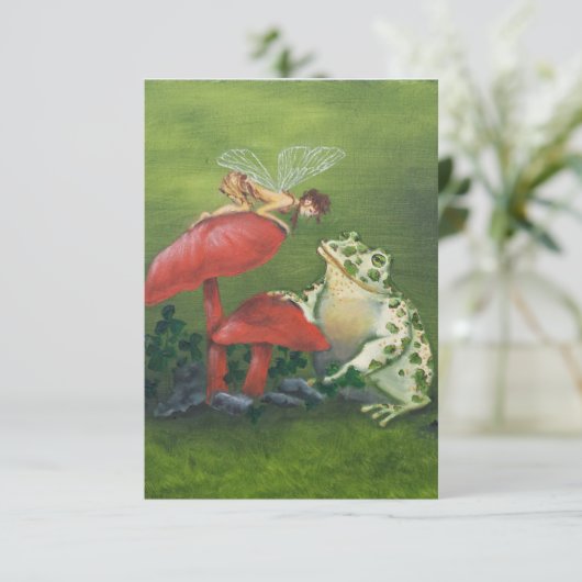 Einladungen "Fairy and Frog" (Stehend Vorderseite)