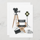 Einladungen Film-Direktorn-Set (Vorne/Hinten)