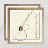 Einladungen für akustisches Guitarlogo (Vorne/Hinten)