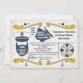 Einladungen für alte Matrosen Nautical Baby Shower (Vorderseite)