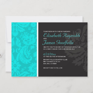 Einladungen für Aquamarine Damaskus-Hochzeiten