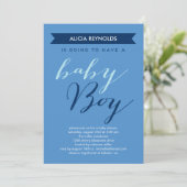 Einladungen für Baby Boy Baby Shower (Stehend Vorderseite)