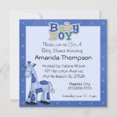 Einladungen für Baby Boy Giraffe (Vorderseite)