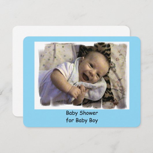 Einladungen für Baby Boy Shower (Vorne/Hinten)