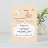 Einladungen für Baby Girl Sprinkle (Stehend Vorderseite)