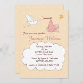 Einladungen für Baby Girl Sprinkle (Vorne/Hinten)