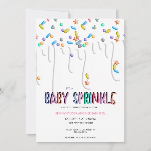 Einladungen für Baby Sprinkle (Vorderseite)