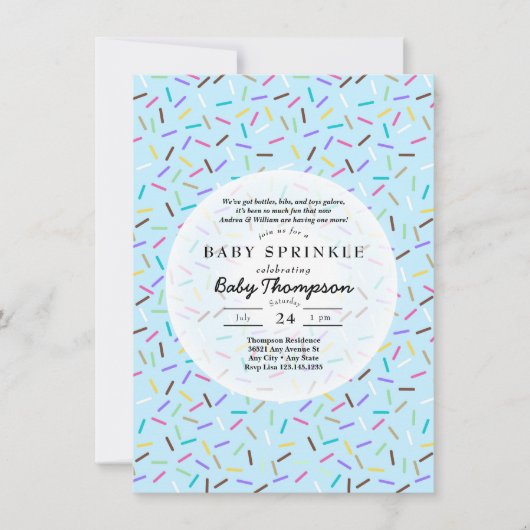 Einladungen für Baby Sprinkle (Vorderseite)
