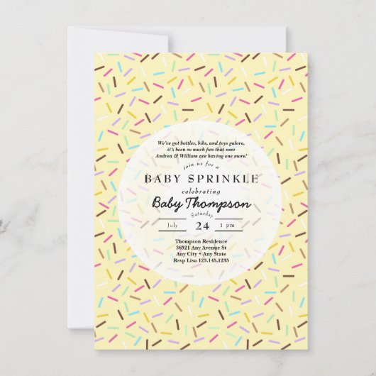 Einladungen für Baby Sprinkle (Vorderseite)