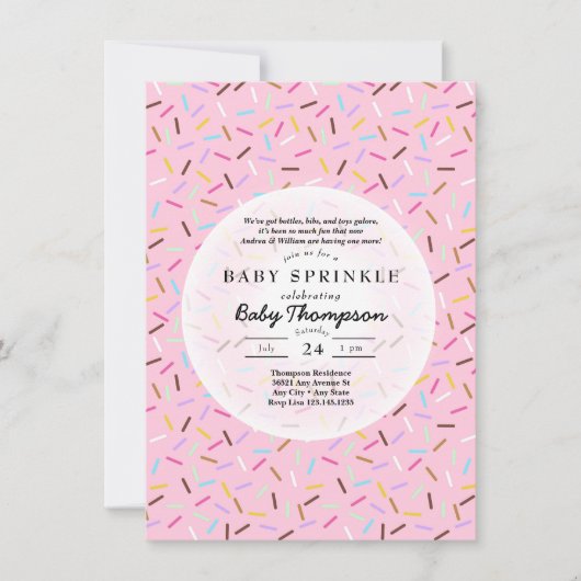 Einladungen für Baby Sprinkle (Vorderseite)