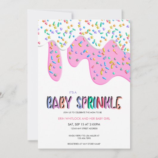 Einladungen für Baby Sprinkle (Vorderseite)