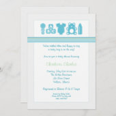 Einladungen für Baby Stuff Baby Shower - Junge (Vorne/Hinten)