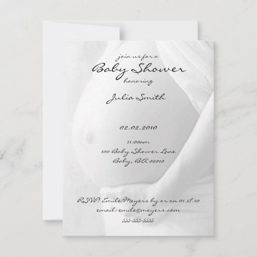 Einladungen für Babybett-Babydusche (Vorderseite)