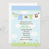 Einladungen für Babydusche (Vorne/Hinten)