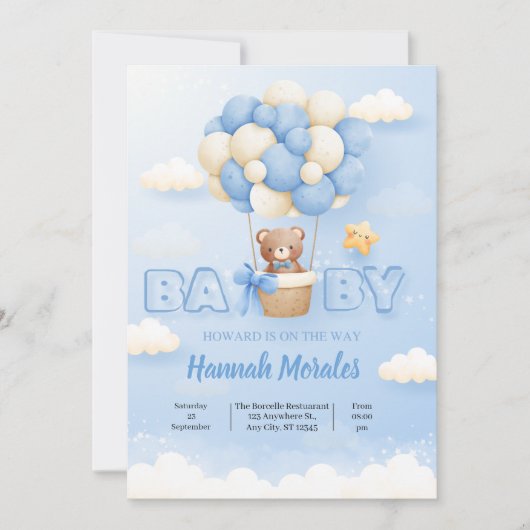 Einladungen für Babydusche (Vorderseite)